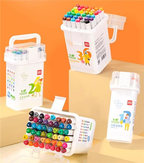 12支仅6元 得力食品级双头马克笔 水彩笔官方补贴购 日常14元